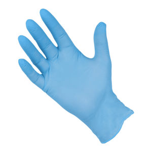 Guante de nitrilo azul sin polvo &middot; 100 unidades
