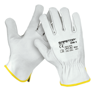 Guante de piel flor bovino &middot; 12 pares