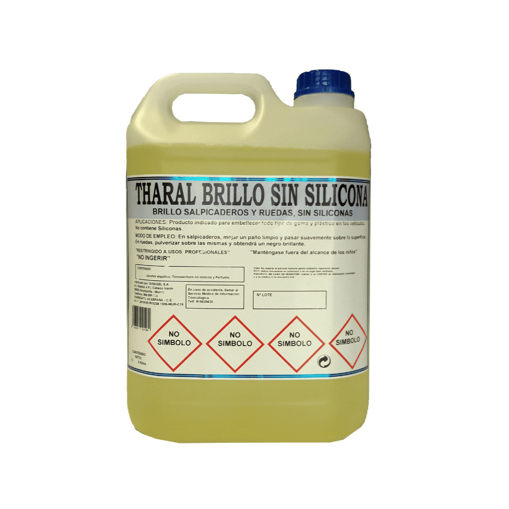 Abrillantador Tharal sin silicona para salpicaderos y ruedas
