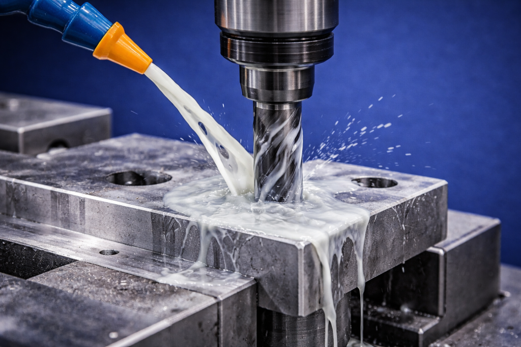 Aplicaci&oacute;n de taladrina en proceso de mecanizado